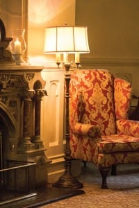 Reading Light standing next to chair