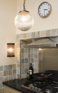 Prismatic globe light pendant