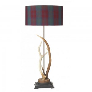 antler tartan table lamp