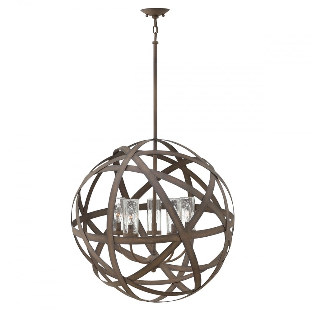 CARSON 5 light outdoor chandelier