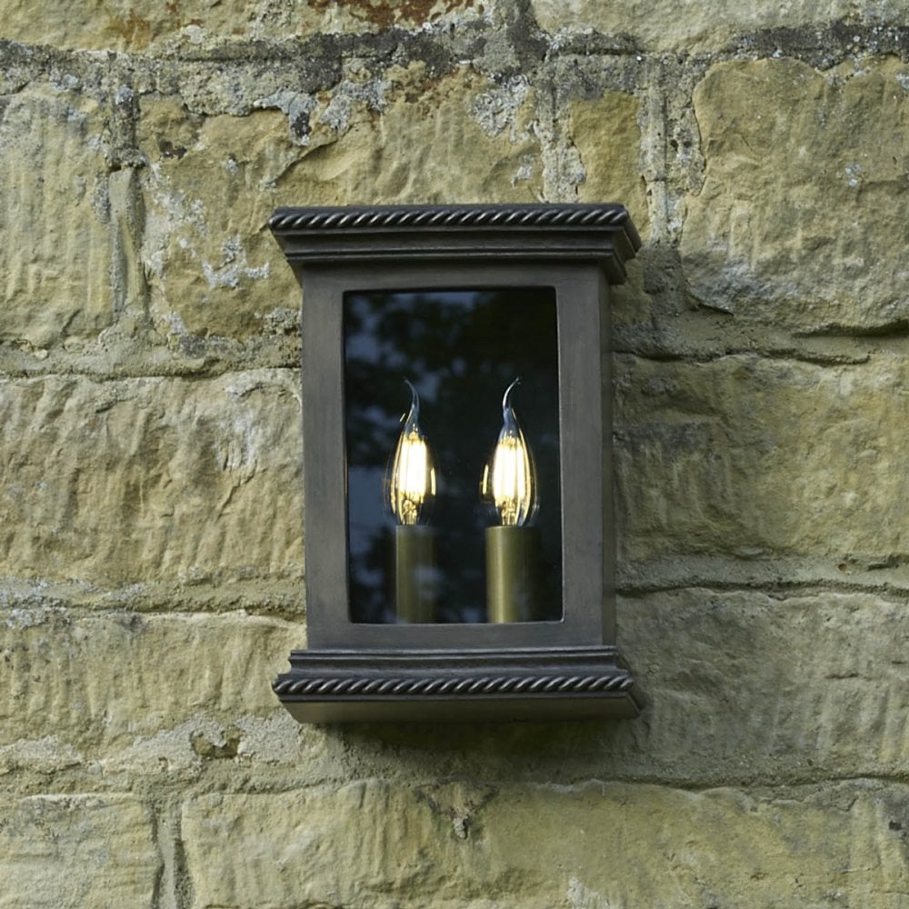 wall light on exterior wall