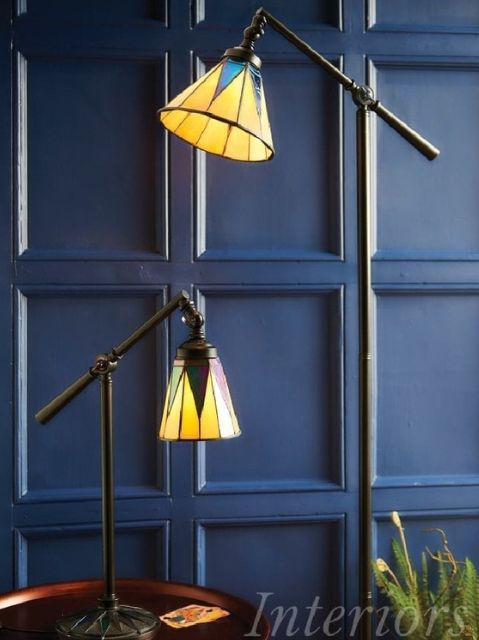 matching tiffany table and floor lamp 