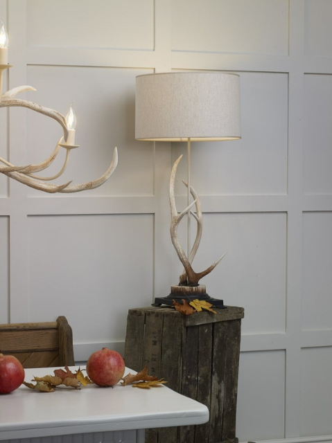 antler table lamps