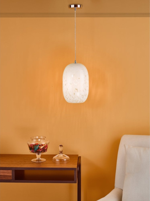 white glass hanging pendant