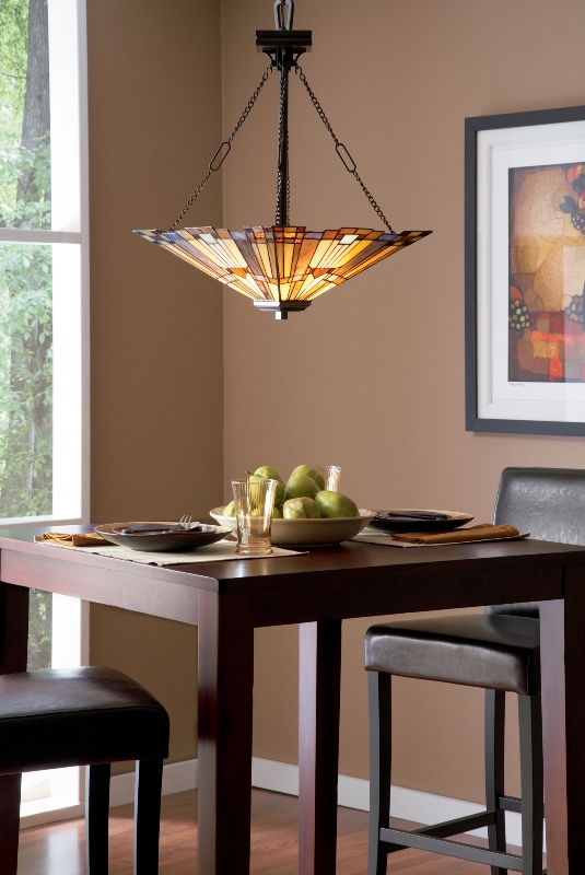 Tiffany uplighter ceiling pendant