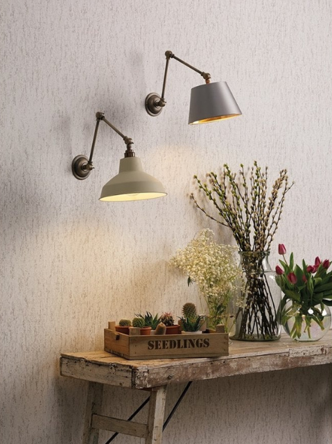 simple adjustable metal wall lamps