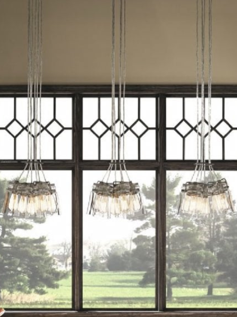arts and crafts style cluster pendants
