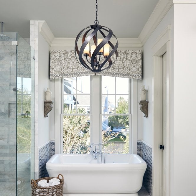 medieval style spherical hanging lights