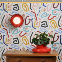 bright coloured scalloped wall light