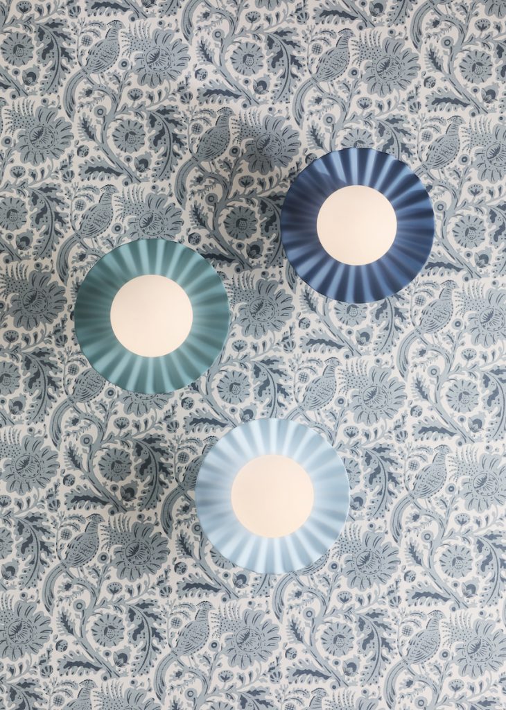 scalloped circle wall light