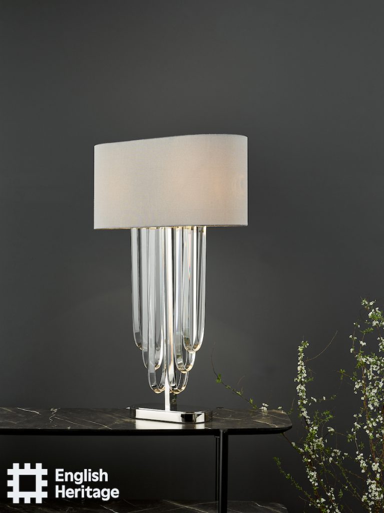 art deco style crystal table lamp