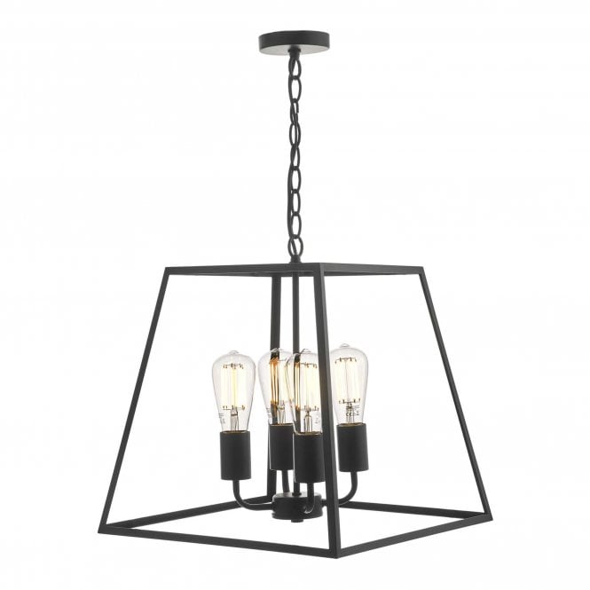 ACADEMY double insulated black lantern style ceiling pendant