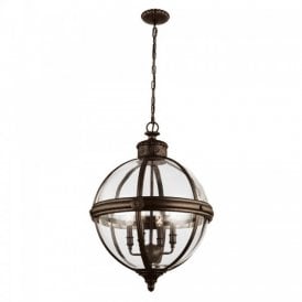 ADAMS Victorian globe pendant lantern - bronze