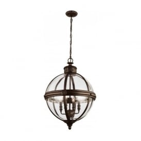 ADAMS Victorian globe pendant lantern - bronze