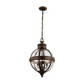 ADAMS Victorian globe pendant light - bronze