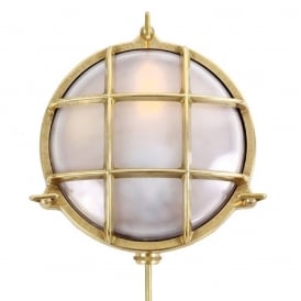 satin brass exterior wall light