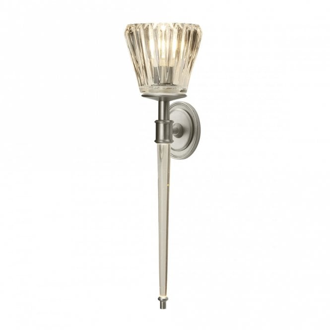AGATHA LED torchiere style bathroom wall light - brushed nickel