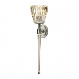 AGATHA LED torchiere style bathroom wall light - brushed nickel