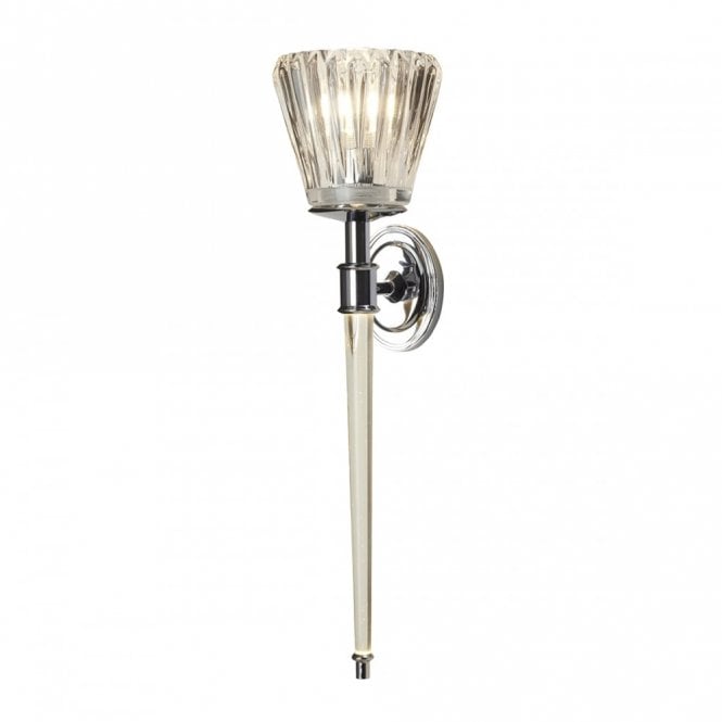 AGATHA LED torchiere style bathroom wall light - chrome