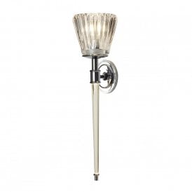 AGATHA LED torchiere style bathroom wall light - chrome