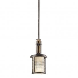 AHRENDALE mini ceiling pendant light in rustic iron finish
