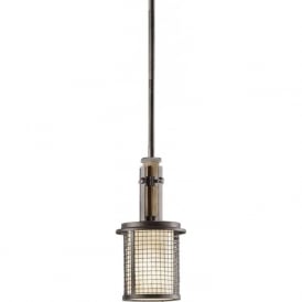 AHRENDALE mini ceiling pendant light in rustic iron finish