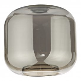 Easy Fit Oval Ceiling Shade in Smoked Glass