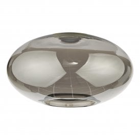 Easy Fit Oval Ceiling Shade in Smoked Glass