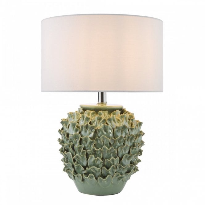 Ailsa Green Ceramic Table Lamp with Shade