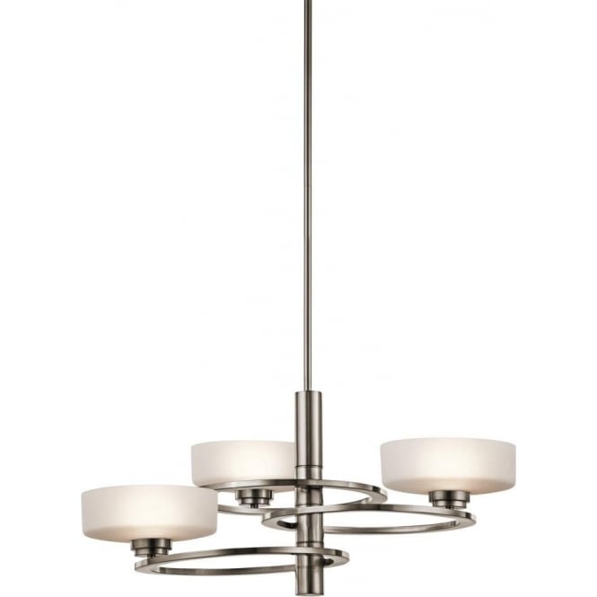 ALEEKA modern 3 light pewter ceiling light