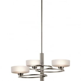 ALEEKA modern 3 light pewter ceiling light