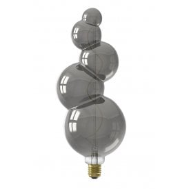 ALICANTE decorative LED filament light bulb - titanium coloured glass