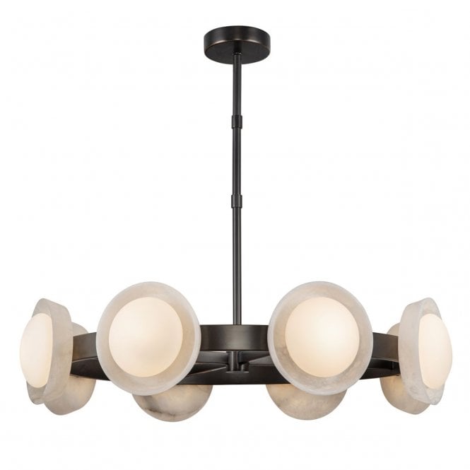 Alonso Urban Bronze 8 Light LED Chandelier Pendant 