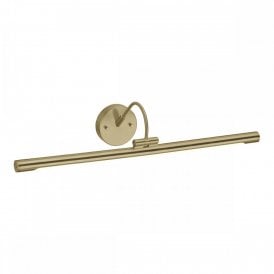 ALTON slimline LED picture light in brushed brass - large