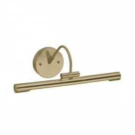 ALTON slimline LED picture light in brushed brass - small