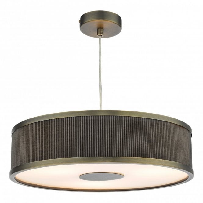ALVARO 3 Light Single Pendant Antique Bronze Mushroom