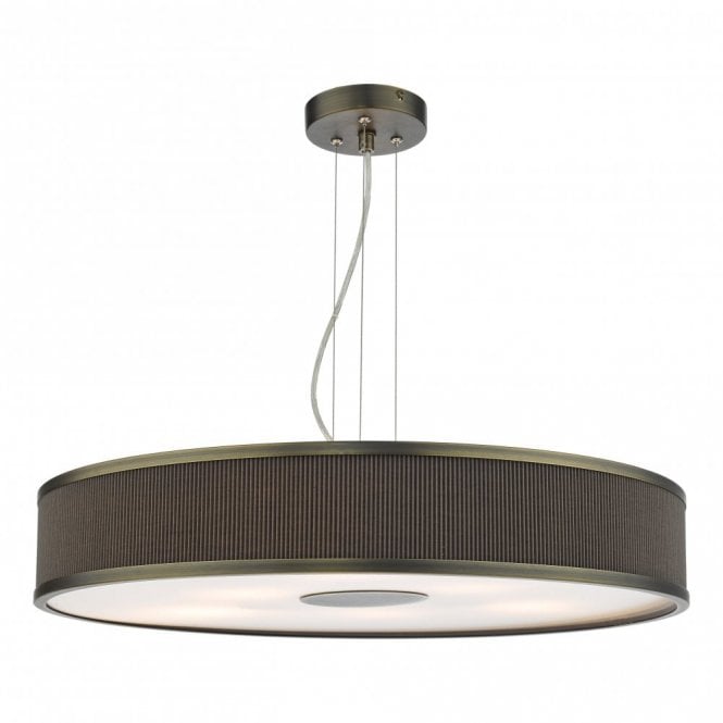 ALVARO 6 Light Single Pendant Antique Bronze Mushroom