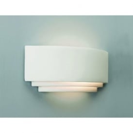AMALFI double insulated paintable white ceramic wall light