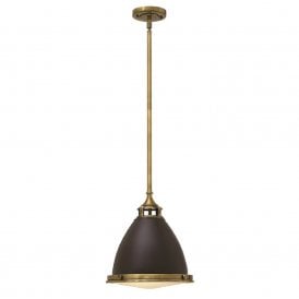 AMELIA retro style bronze ceiling pendant for sloping ceilings - medium