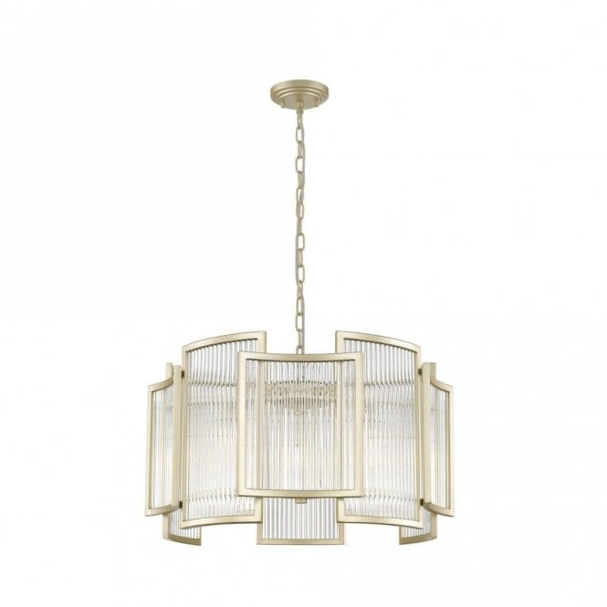 ANTIGUA 5 Light Ceiling Pendant Matt Gold
