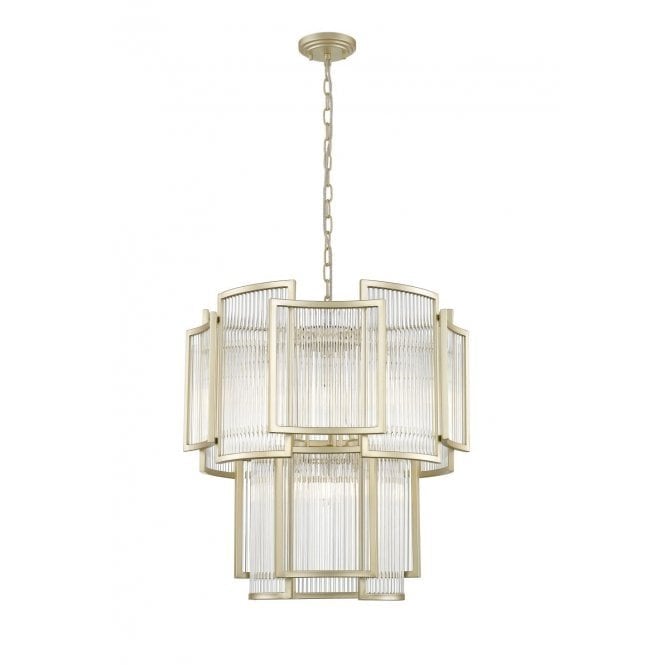 ANTIGUA 8 Light Ceiling Pendant Matt Gold