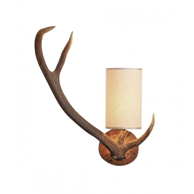 ANTLER Replica Stag Antler Left Facing Wall Light