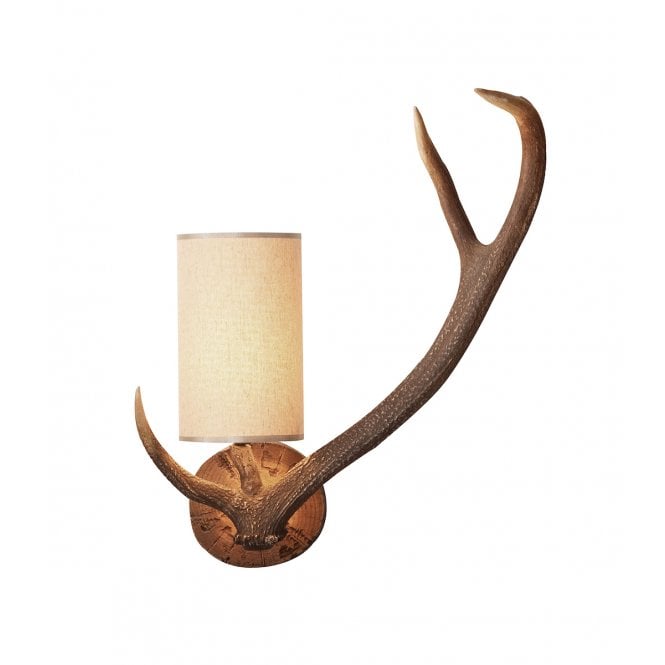 ANTLER Replica Stag Antler Right Facing Wall Light