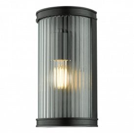 ANUND Wall Matt Black Ribbed Glass IP44