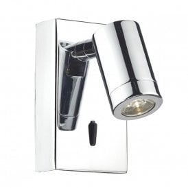 ANVIL modern chrome over bed LED wall reading light