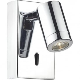 ANVIL modern chrome over bed LED wall reading light