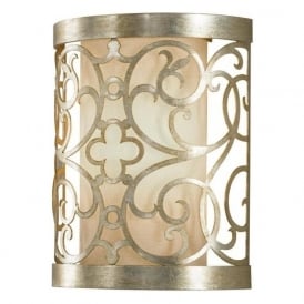 ARABESQUE silver leaf wall washer wall light