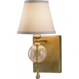 ARGENTO traditional wall sconce with ivory linen shade