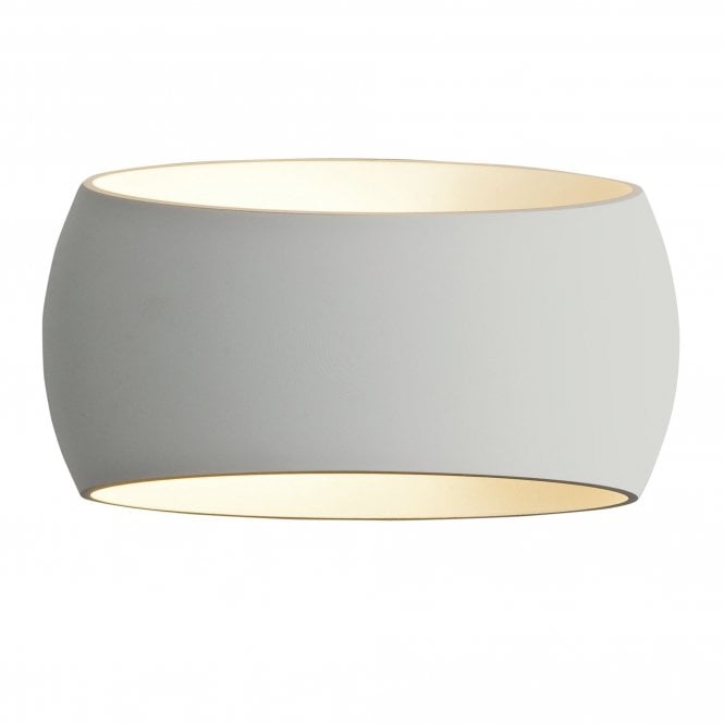 ARIA white plaster wall washer wall light - small