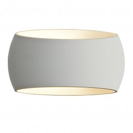 ARIA white plaster wall washer wall light - small